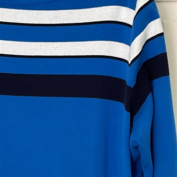 Croft & Barrow 2X Boatneck Blue Striped Shirt - Picture 2 of 8